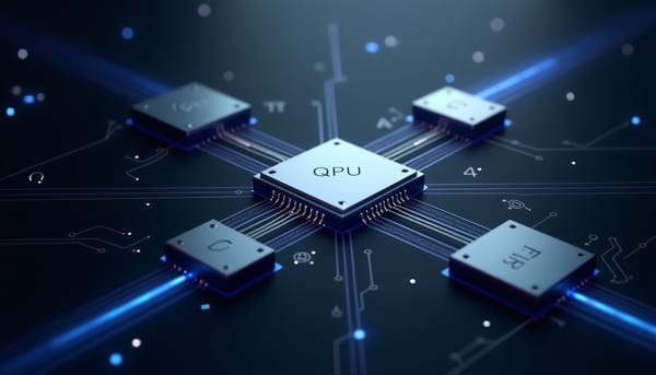 量子電路與LLM層疊結構圖