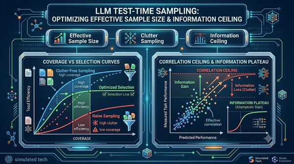 LLM sampling information ceiling infographic.